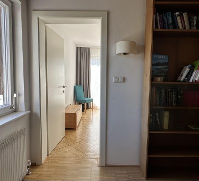 Komfort Apartment - Eingangsbereich mit Bibliothek