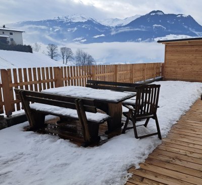 Terrasse süd im Winter