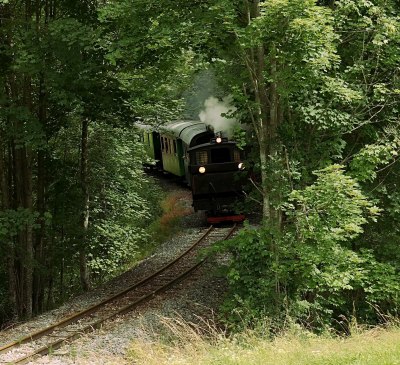 Die Feistritztalbahn passiert die Falkenbachbrücke, © Ferienwohnungen Raczkowski