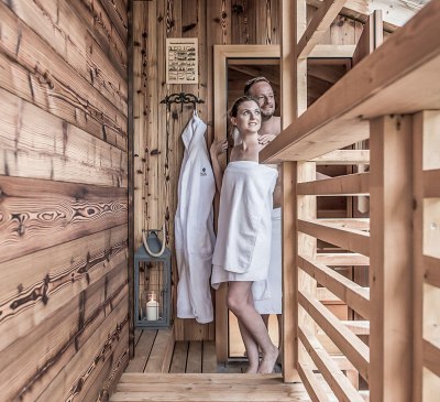 Private Sauna/Dampfbad ohne Öffnungszeiten, © Aadla Walser-Chalets