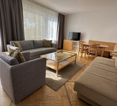 Komfort Apartment - Wohnzimmer mit Esstisch